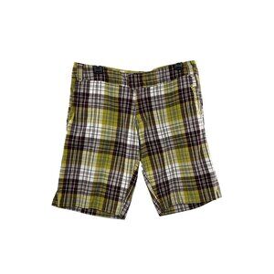 Billabong Shorts Juniors 9 Used Brown Plaid Y2K
